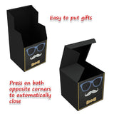 Gift Box, Kati Mustache ,7x7x7", comes flat & pops up in seconds