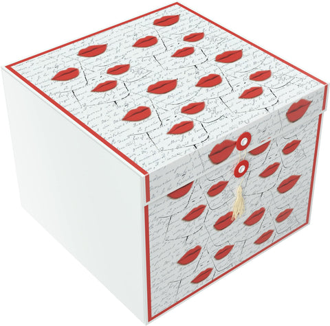 Gift Box, Rita, Lips ,10x10x8", comes flat & pops up in seconds
