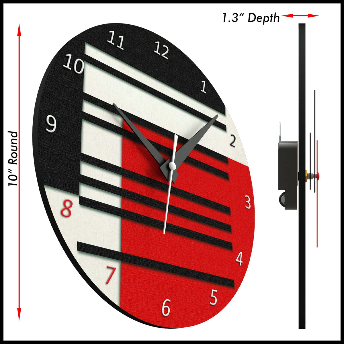 Wall Clock , The Gate, 10” Round, Astra Collection, Silent