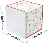Gift Box,Kati Happy Birthday, 7x7x7", comes flat & pops up in  seconds