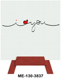 Mini Easel, I Heart You, Blank Greeting Cards Artwork For All Occasions
