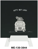 Mini Easel,Let's Get Lost, Blank  Greeting Cards Artwork For All Occasions