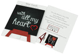 Mini Easel,With All My Heart, Blank Greeting Cards, Artwork For All Occasions