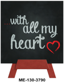 Mini Easel,With All My Heart, Blank Greeting Cards, Artwork For All Occasions