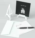 Mini Easel,Let's Get Lost, Blank  Greeting Cards Artwork For All Occasions