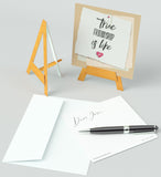 Mini Easel,True Friendship, Blank Greeting Cards, Artwork For All Occasions