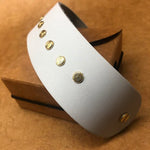 Leather Bracelet,  for Women, White, Genuine Leather, Tuscani
