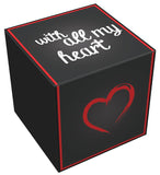 Gift Box, Kati, With All My Heart, 7x7x7", comes flat & pops up in seconds