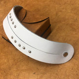 Leather Bracelet,  for Women, White, Genuine Leather, Positano