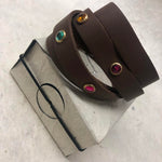 Leather Cuff Bracelet for Women. Brown,  Genuine Leather, Portofino