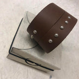 Leather Cuff Bracelet for Women. Brown,  Genuine Leather, Positano