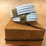 Leather Bracelet,  for Women, White, Genuine Leather, Sienna