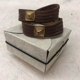 Leather Cuff Bracelet for Women. Brown,  Genuine Leather, Sienna