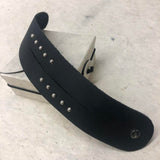 Leather Cuff Bracelet for Women. Black  Genuine Leather, Positano