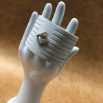 Leather Bracelet,  for Women, White, Genuine Leather, Verona