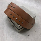 Leather Cuff Bracelet for Women. Tan,  Genuine Leather, Positano