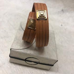 Leather Cuff Bracelet for Women. Tan,  Genuine Leather, Sienna
