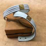 Leather Bracelet,  for Women, White, Genuine Leather, Sienna