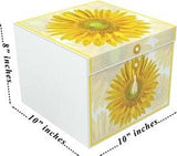 Gift Box, Rita, Sunshine, 10x10x8", comes flat & pops up in seconds