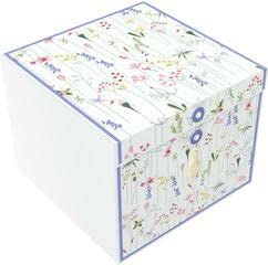 Gift Box, Rita, Meadow Flowers ,10x10x8", comes flat & pops up in seconds