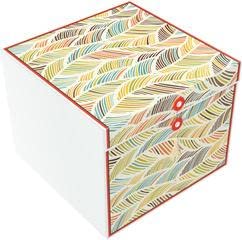 Gift Box, Rita, Colorful Leaves, 10x10x8", comes flat & pops up in seconds