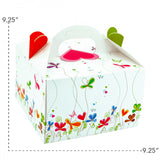 Cake Box Flowers Set of 2 - 9.5"x9.5"x6" Inches - ezgiftbox