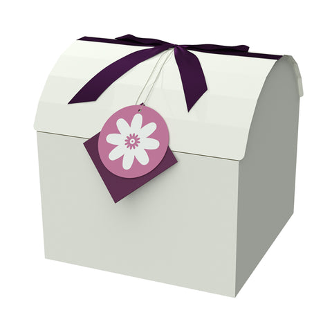 Chest Box Purple 9"x9"x8" - ezgiftbox