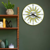 Wall Clock , The Sun, 10” Round, Astra Collection, Silent Non Ticking
