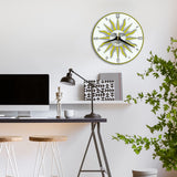 Wall Clock , The Sun, 10” Round, Astra Collection, Silent Non Ticking