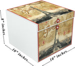 Gift Box, Rita, Eiffel Tower ,10x10x8", comes flat & pops up in seconds