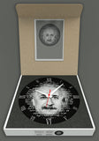 Wall Clock , Einstein, 10” Round, Astra Collection, Silent Non Ticking