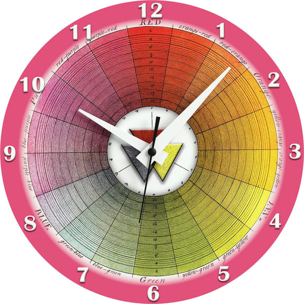 Wall Clock, Color Wheel, 10” Round, Astra Collection, Silent Non