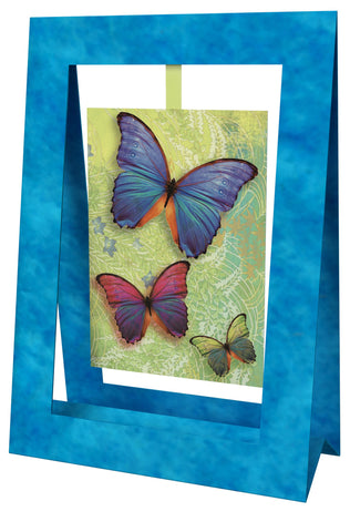 Mini Swing, 3 Butterflies ,Elegant Blank Greeting Cards