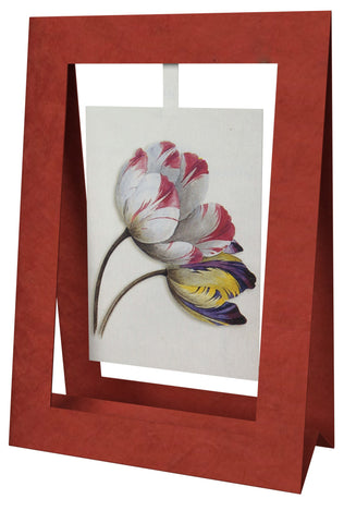 2 Tiger Tulips Mini Swing Elegant Blank Greeting Cards
