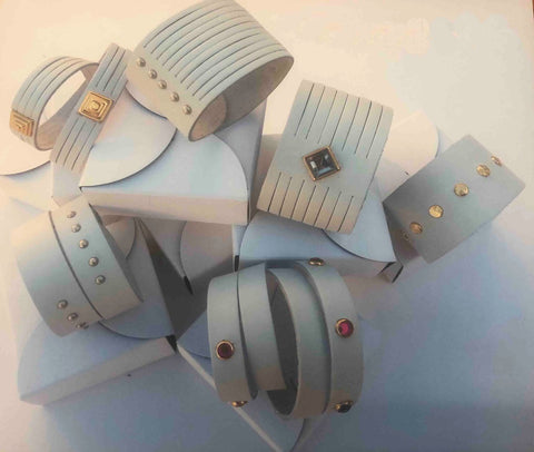 Leather Bracelet,  for Women, White, Genuine Leather, Portofino