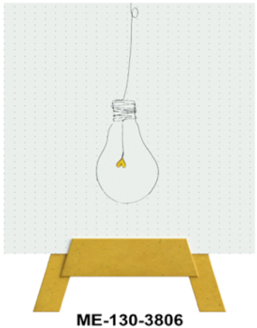 Light Bulb Mini Easel, Blank Greeting Cards Artwork For All Occasions