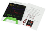 Mini Easel,Live Dance Love Sing, Blank Greeting Cards, Artwork For All Occasions