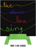 Mini Easel,Live Dance Love Sing, Blank Greeting Cards, Artwork For All Occasions