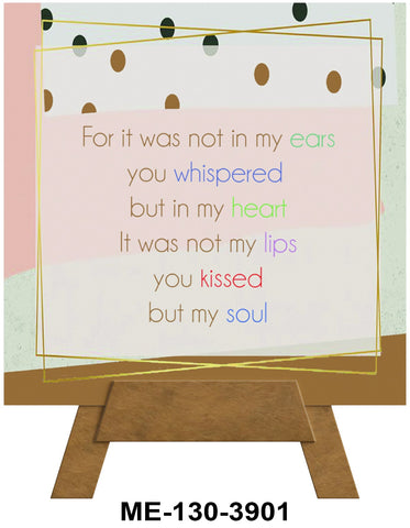 Mini Easel,You Kissed My Soul, Blank Greeting Cards, Artwork For All Occasions