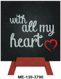 With All My Heart, Mini Easel, Blank Greeting Cards, Artwork For All Occasions