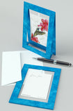 Mini Swing,Hummingbird W/ Iris, Elegant Blank Greeting Cards with Floral Designs For All Occasions