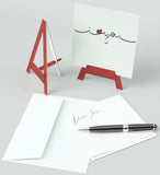 Mini Easel, I Heart You, Blank Greeting Cards Artwork For All Occasions