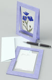 Blue Pavot Mini Swing Elegant Blank Greeting Cards with Floral Designs
