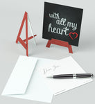 With All My Heart, Mini Easel, Blank Greeting Cards, Artwork For All Occasions